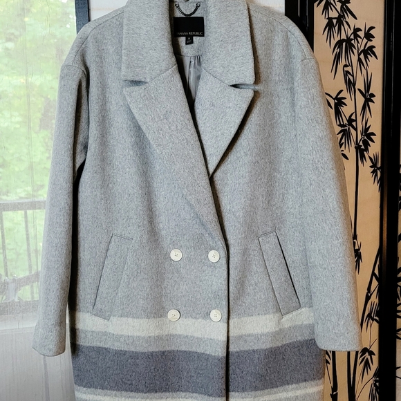 Banana Republic Oversized Wool Coat M-L NWOT - Picture 8 of 10